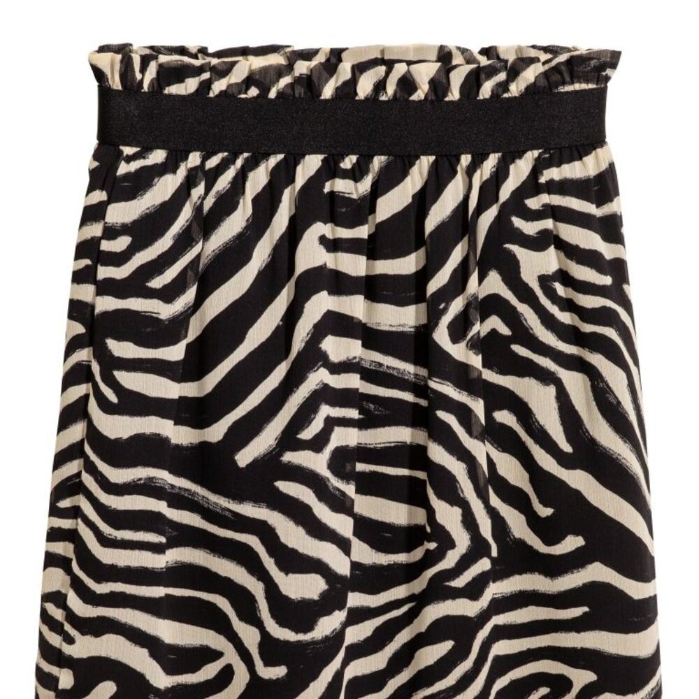 H&M Crinkled Chiffon Short Skirt, Size 6